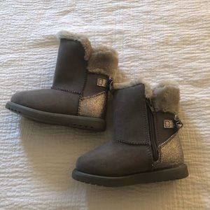 Toddler girl gray snow boots